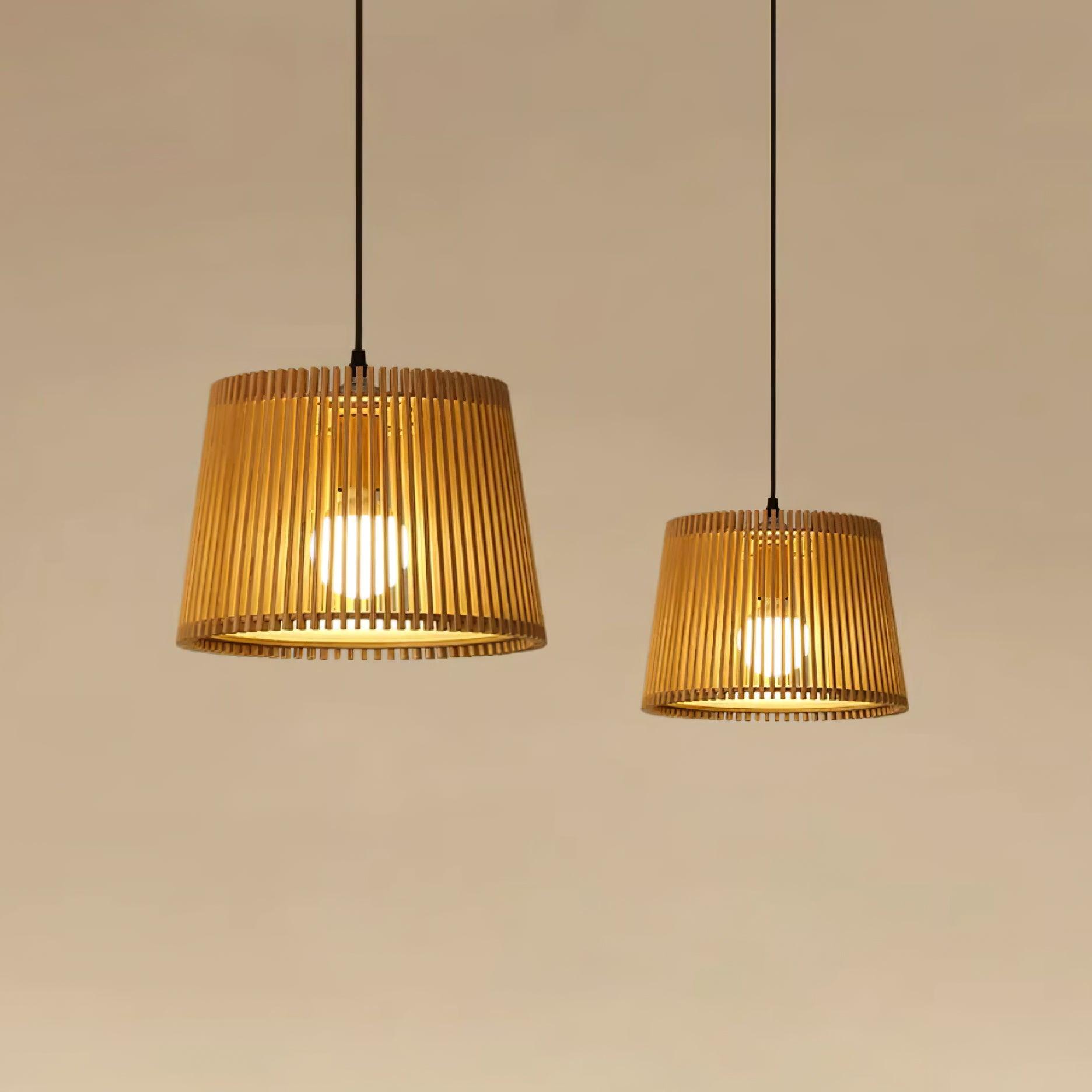 Kitami Lampe Suspendue Lamelles en Bois Bohème - Neutralighting