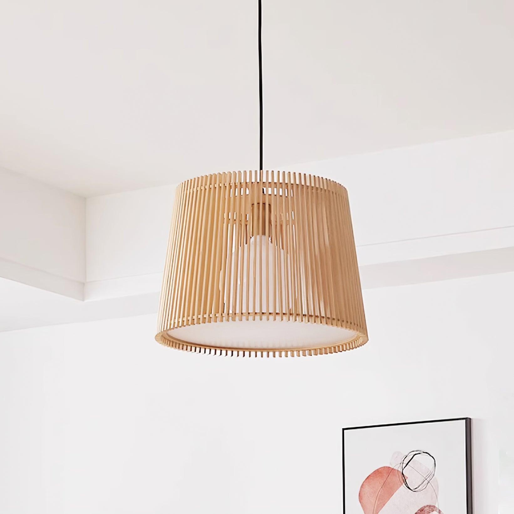 Kitami Lampe Suspendue Lamelles en Bois Bohème - Neutralighting