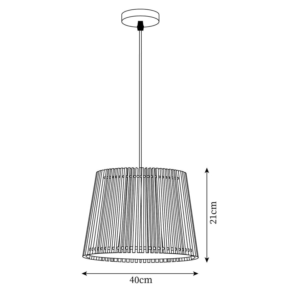 Kitami Lampe Suspendue Lamelles en Bois Bohème - Neutralighting