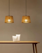Kitami Lampe Suspendue Lamelles en Bois Bohème - Neutralighting