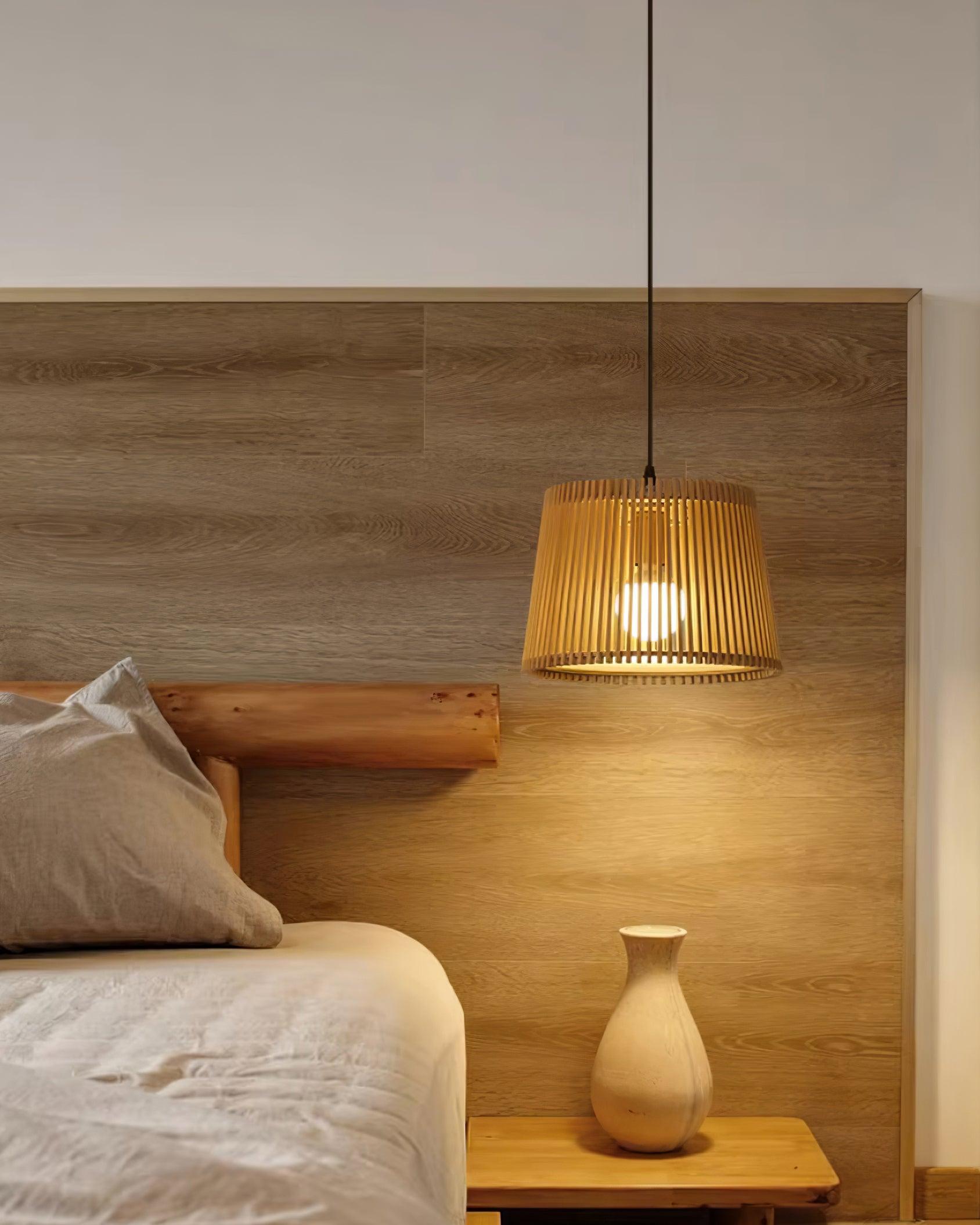 Kitami Lampe Suspendue Lamelles en Bois Bohème - Neutralighting