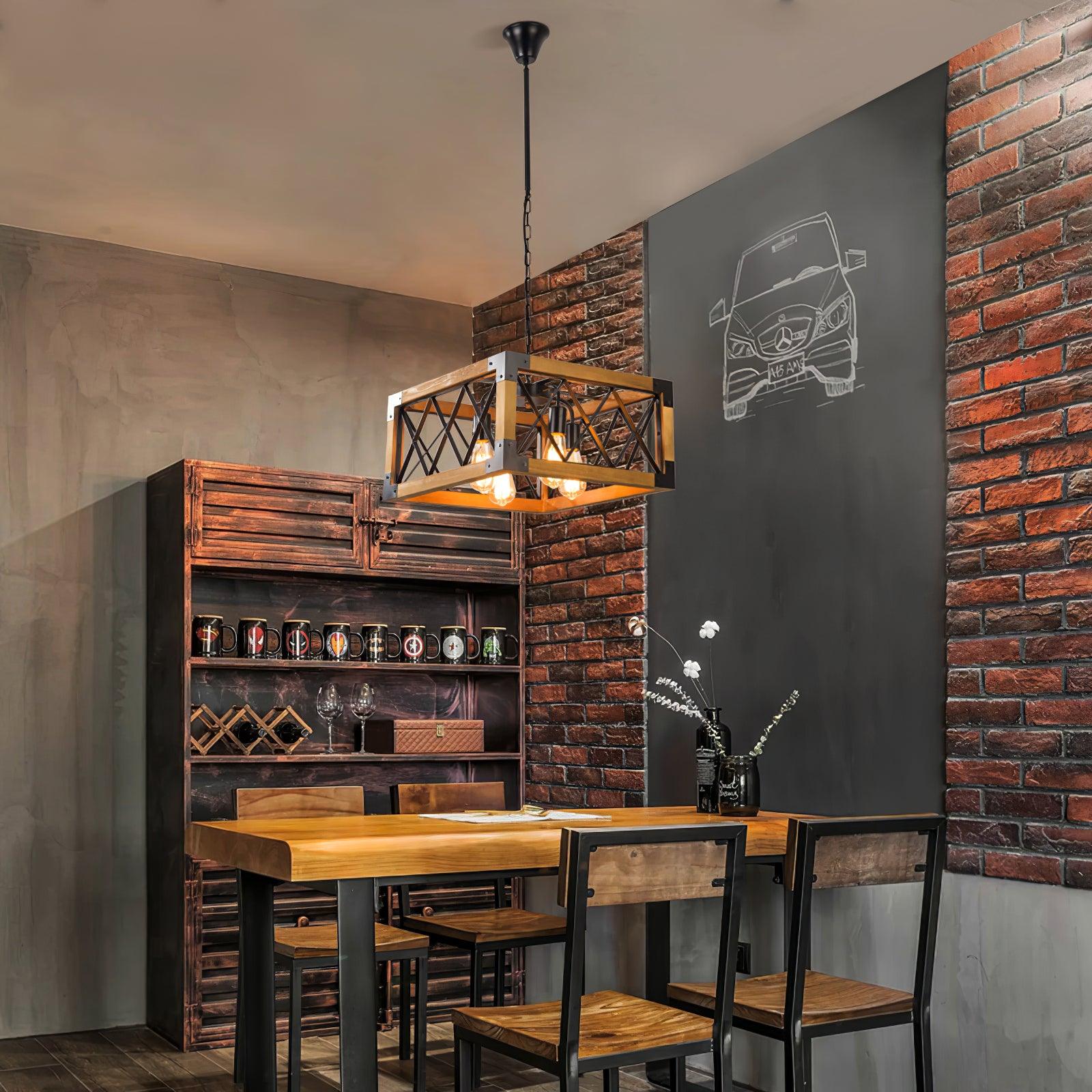Grid Lustre Rectangulaire Pour Îlot de Cuisine - Neutralighting