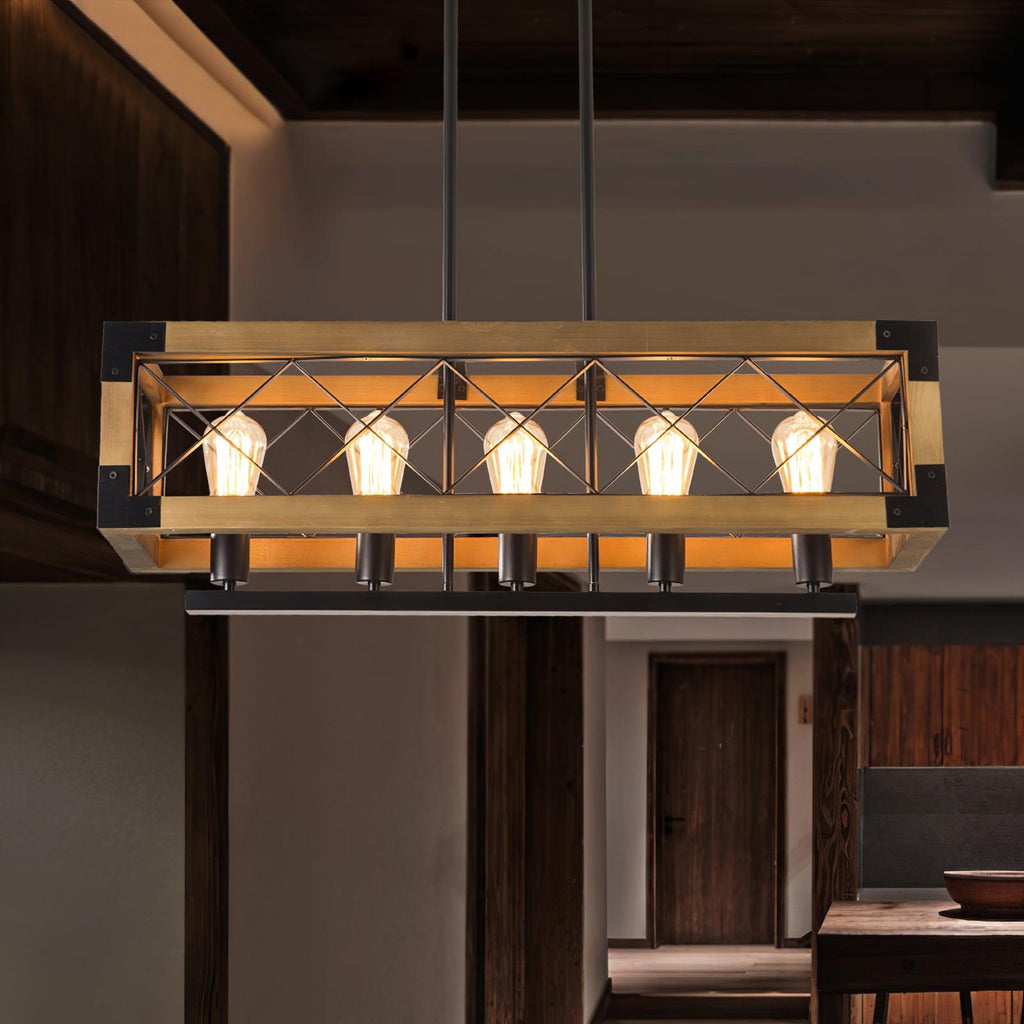 Grid Lustre Rectangulaire Pour Îlot de Cuisine - Neutralighting