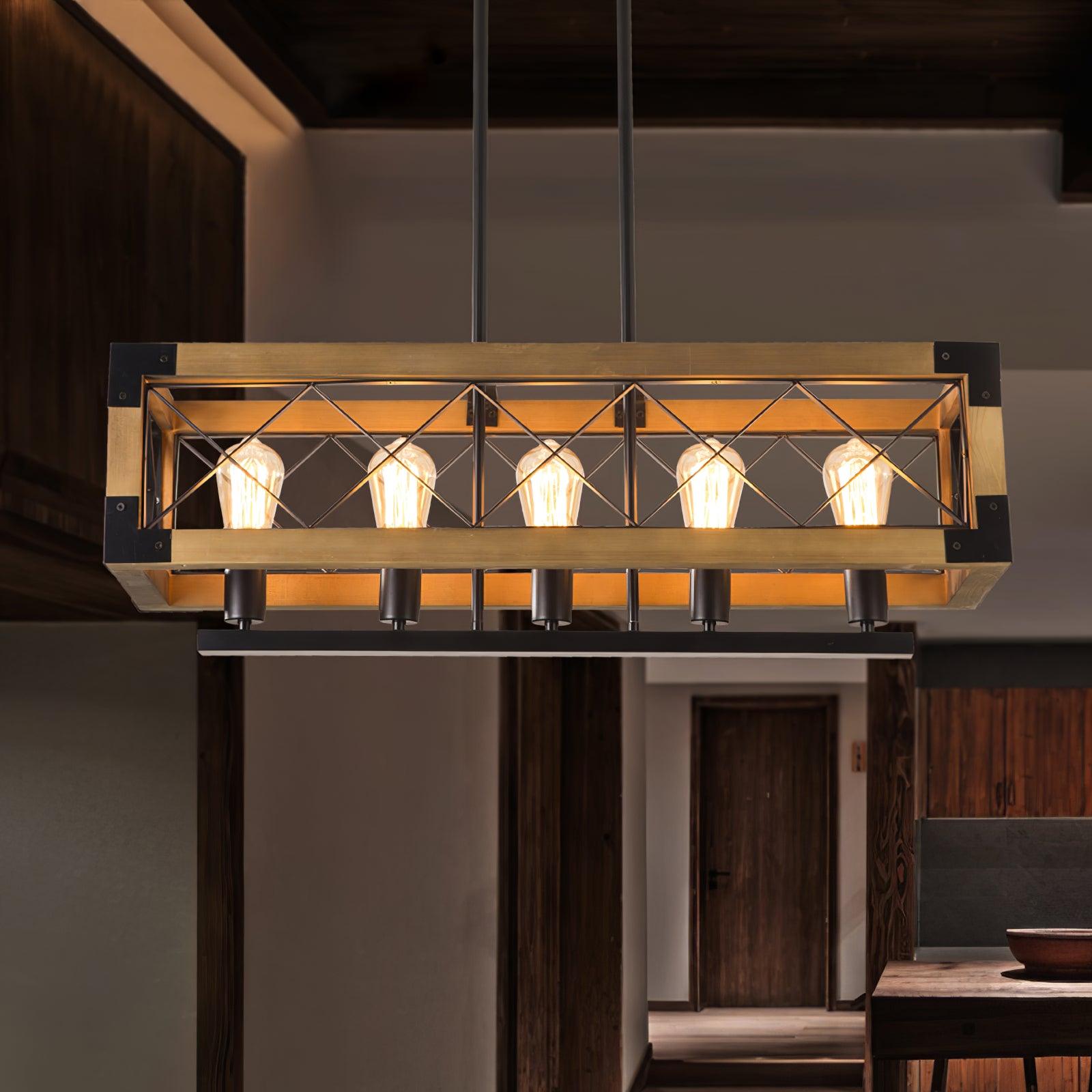 Grid Lustre Rectangulaire Pour Îlot de Cuisine - Neutralighting