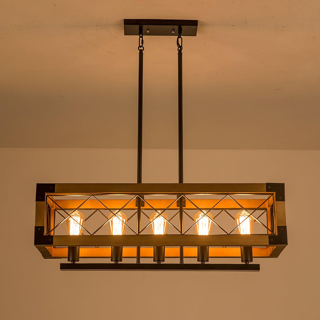 Grid Lustre Rectangulaire Pour Îlot de Cuisine - Neutralighting
