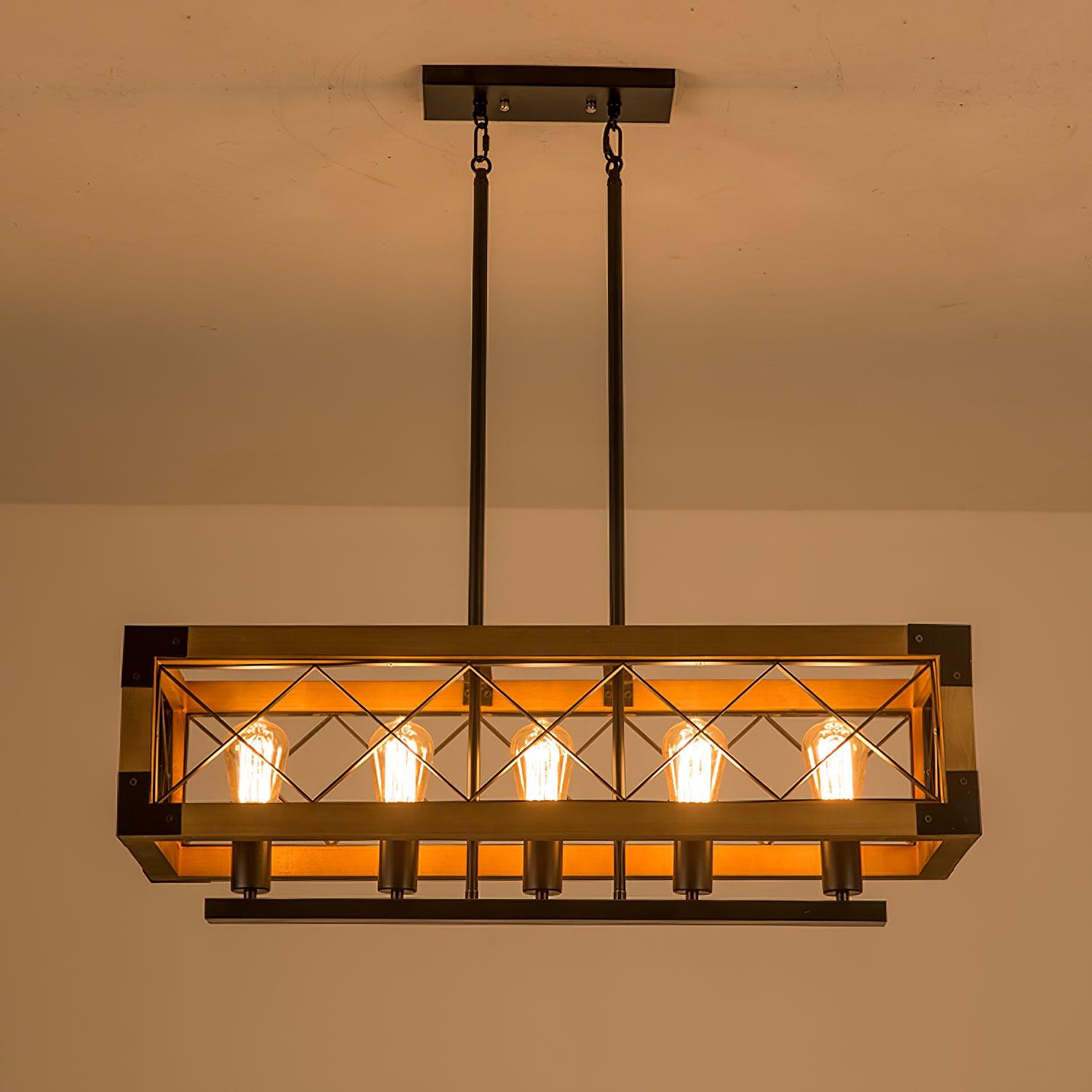 Grid Lustre Rectangulaire Pour Îlot de Cuisine - Neutralighting