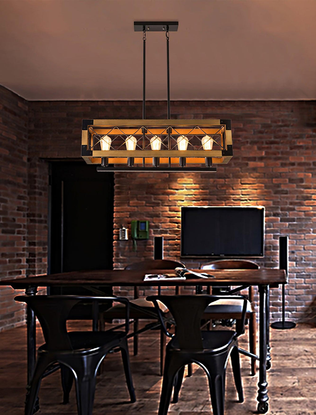 Grid Lustre Rectangulaire Pour Îlot de Cuisine - Neutralighting