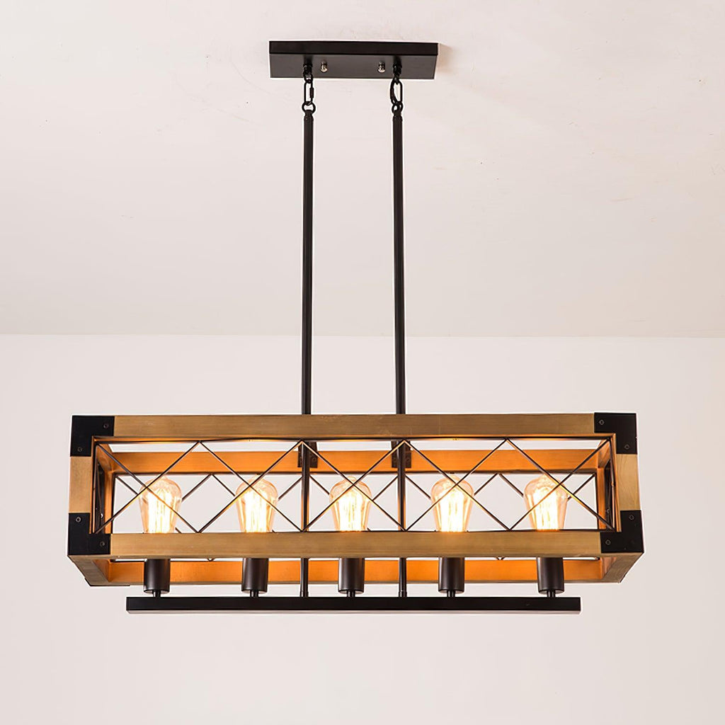 Grid Lustre Rectangulaire Pour Îlot de Cuisine - Neutralighting