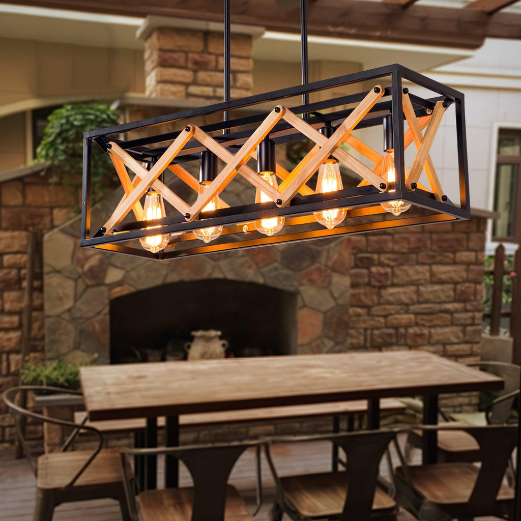 Grid Lustre Rectangulaire Pour Îlot de Cuisine - Neutralighting