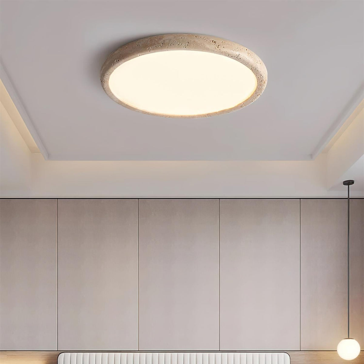 Lunaro Plafonnier Minimaliste Travertin - Neutralighting