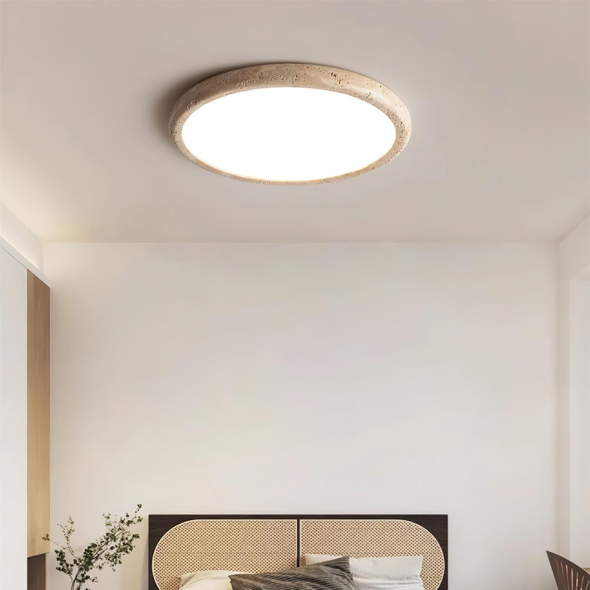 Lunaro Plafonnier Minimaliste Travertin - Neutralighting