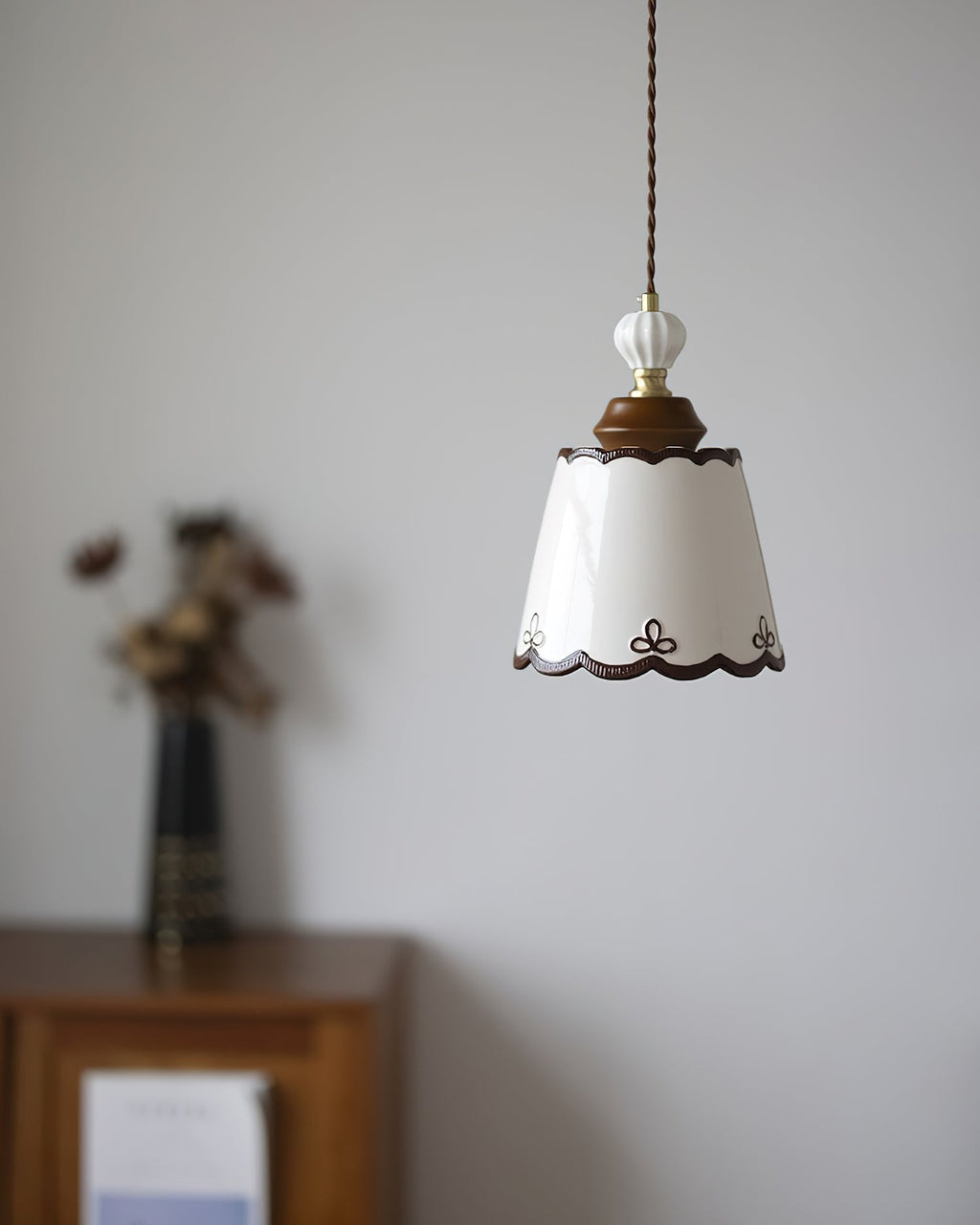 Klimt Suspension Lampe Céramique Festonnée Vintage - Neutralighting