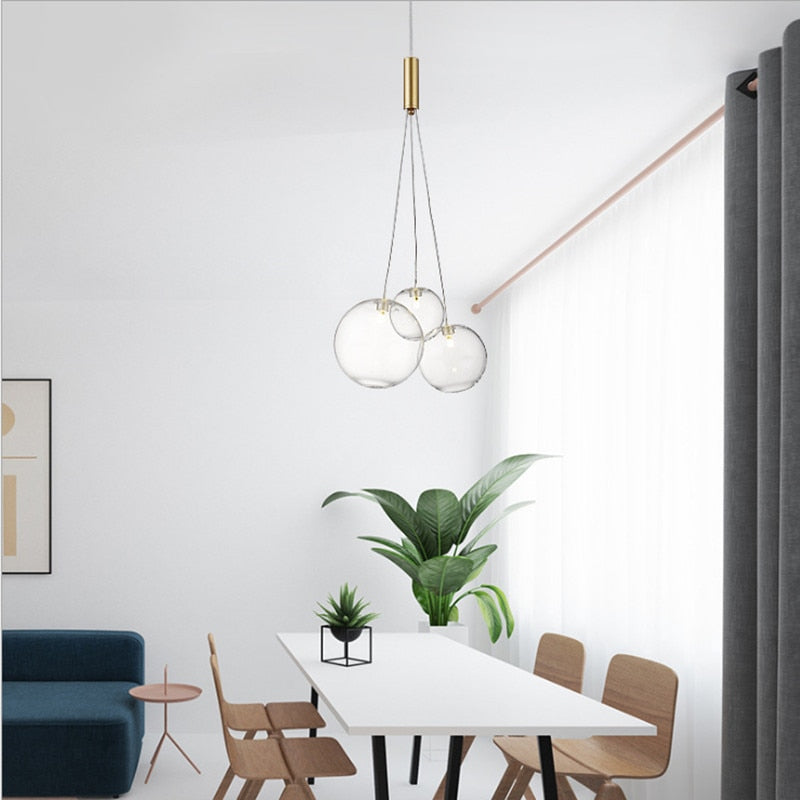 Valentina Suspension Bubble Moderne Métal/Verre Transparent/Étoilé Salon - Neutralighting