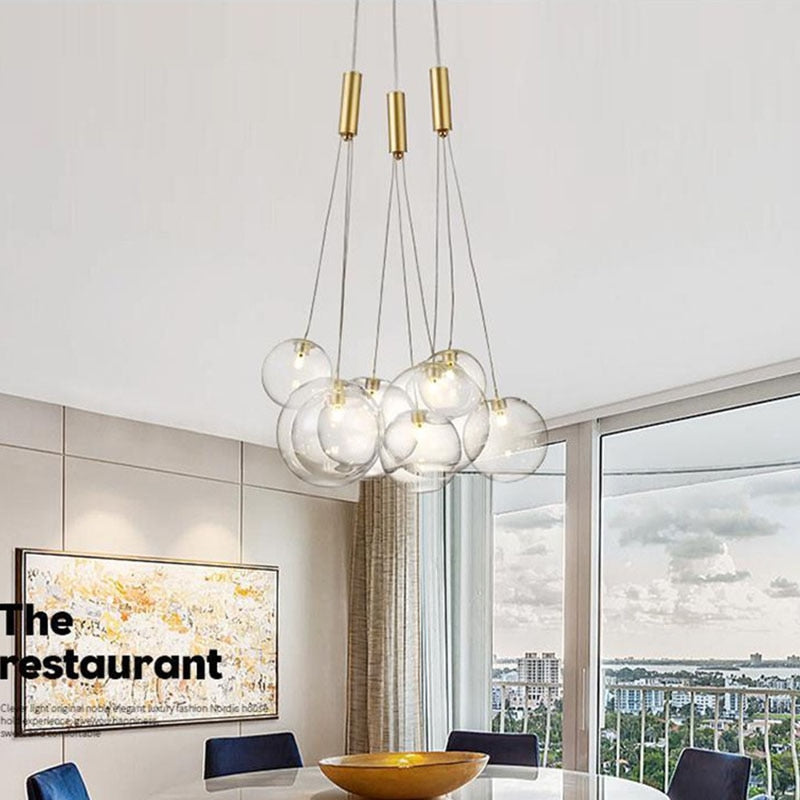 Valentina Suspension Bubble Moderne Métal/Verre Transparent/Étoilé Salon - Neutralighting
