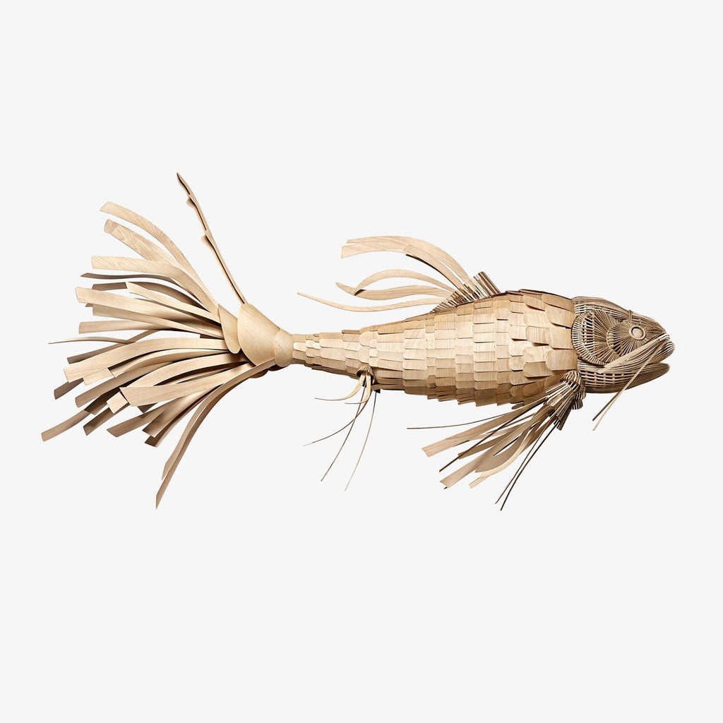 Lustra Lustre Bois Poisson Artisanal - Neutralighting