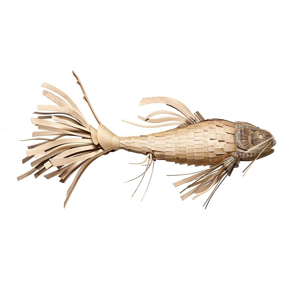 Lustra Lustre Bois Poisson Artisanal - Neutralighting