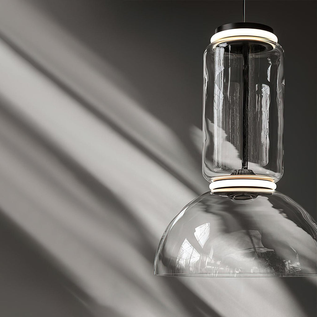 Virelo Suspension Cylindrique en Verre Empilé - Neutralighting