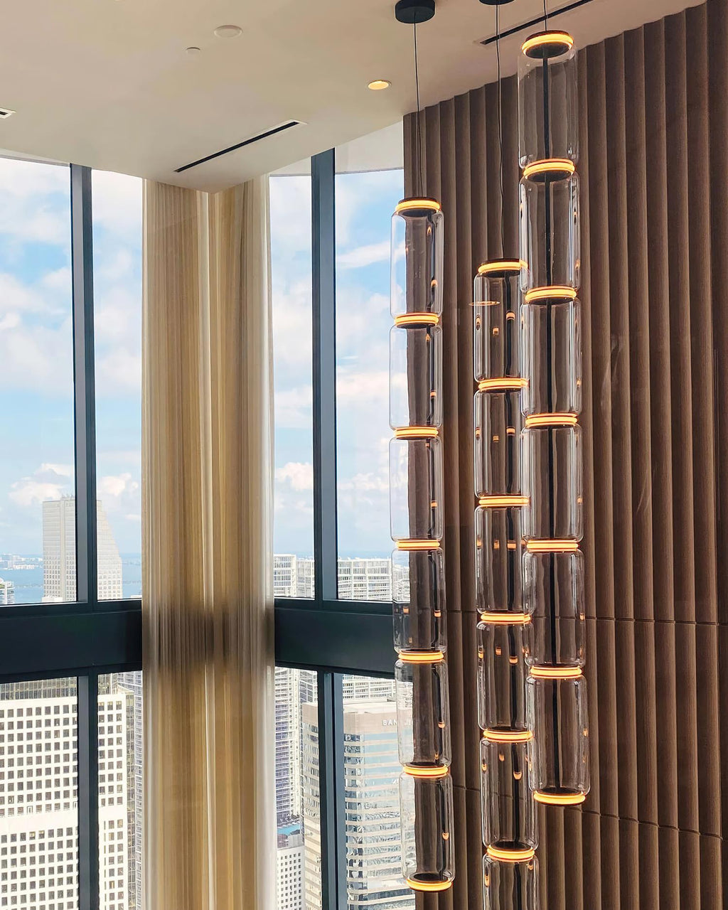 Virelo Suspension Cylindrique en Verre Empilé - Neutralighting
