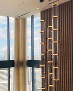 Virelo Suspension Cylindrique en Verre Empilé - Neutralighting