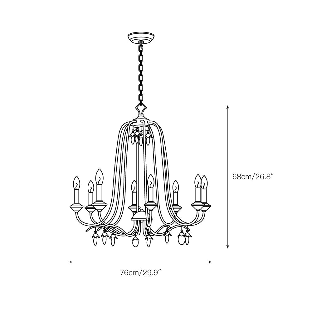 Ocara Lustre Cristal Laiton Industriel Vintage Luxe - Neutralighting