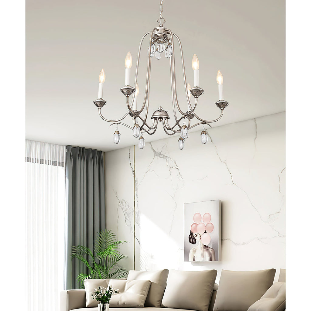 Ocara Lustre Cristal Laiton Industriel Vintage Luxe - Neutralighting