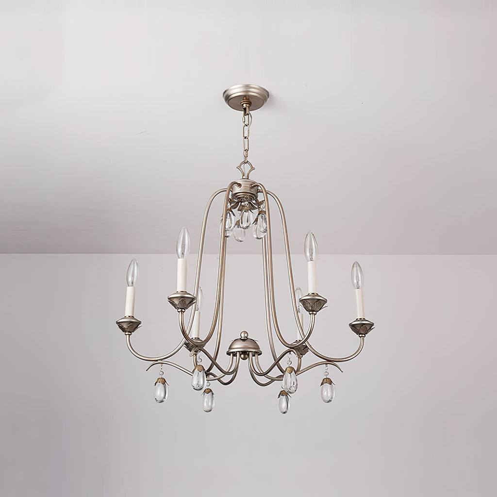 Ocara Lustre Cristal Laiton Industriel Vintage Luxe - Neutralighting