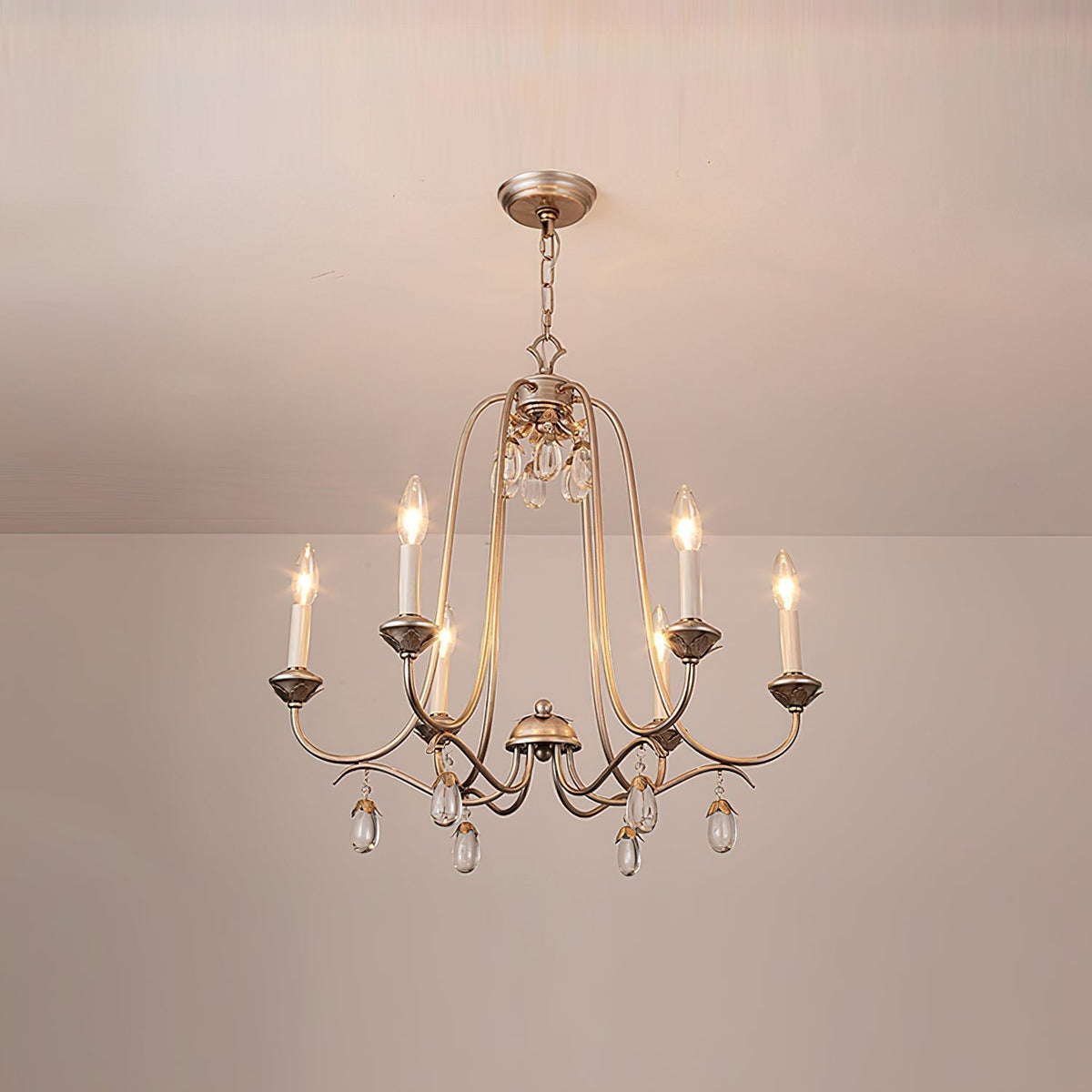 Ocara Lustre Cristal Laiton Industriel Vintage Luxe - Neutralighting