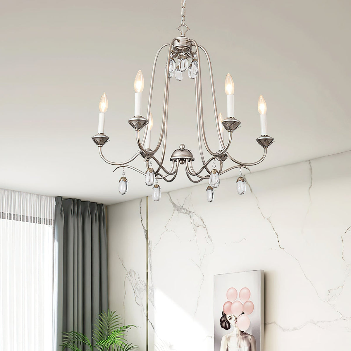 Ocara Lustre Cristal Laiton Industriel Vintage Luxe - Neutralighting