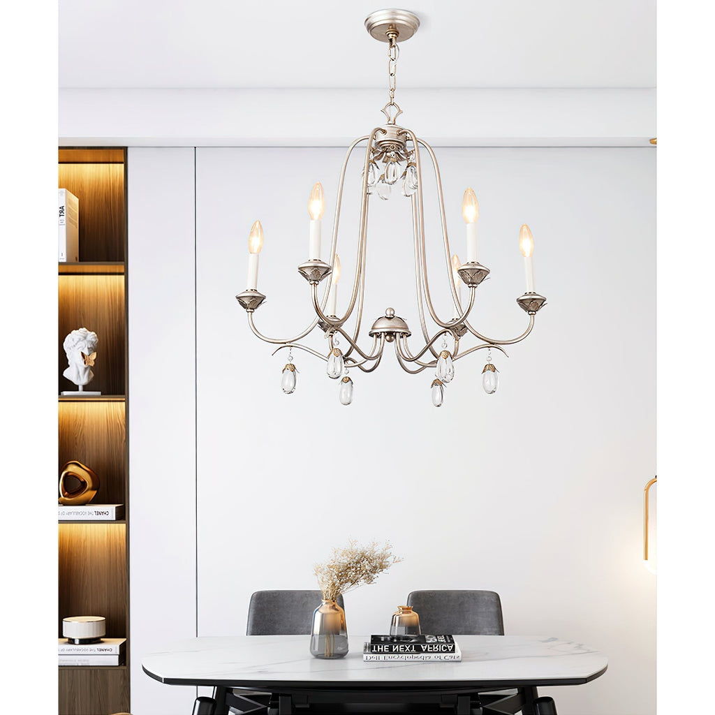 Ocara Lustre Cristal Laiton Industriel Vintage Luxe - Neutralighting