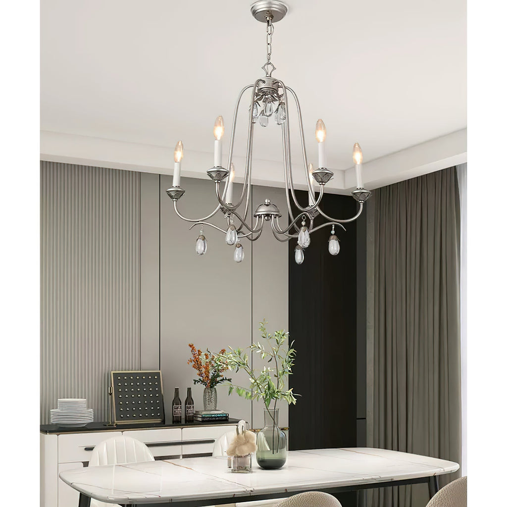 Ocara Lustre Cristal Laiton Industriel Vintage Luxe - Neutralighting