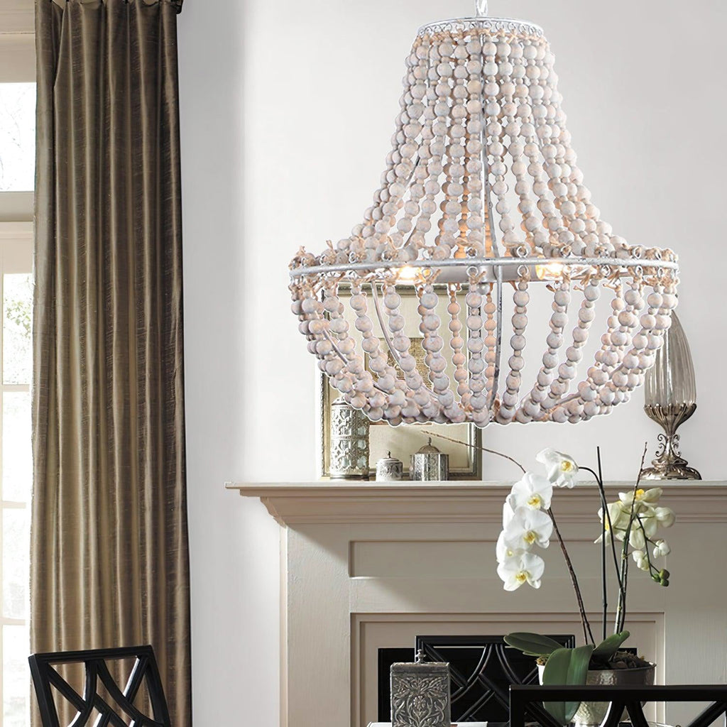 Lustra Chandelier en Bois Organique Décontracté - Neutralighting