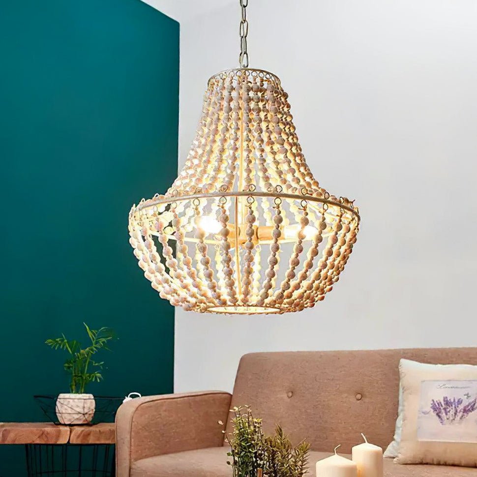 Lustra Chandelier en Bois Organique Décontracté - Neutralighting