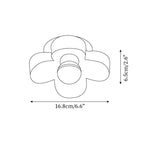 Lampe Plafond avec Pétales de Trèfle en Verre Ambre et Laiton Style Scandinave - Neutralighting