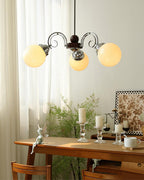 Kotter Chandelier Cream Satin Nickel Modern - Neutralighting