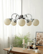 Kotter Chandelier Cream Satin Nickel Modern - Neutralighting