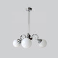 Kotter Lustre Crème Bras Courbés en Nickel Satiné Sculptural - Neutralighting
