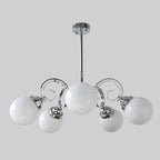 Kotter Chandelier Cream Satin Nickel Modern - Neutralighting