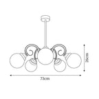 Kotter Chandelier Cream Satin Nickel Modern - Neutralighting