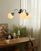 Kotter Chandelier Cream Satin Nickel Modern - Neutralighting