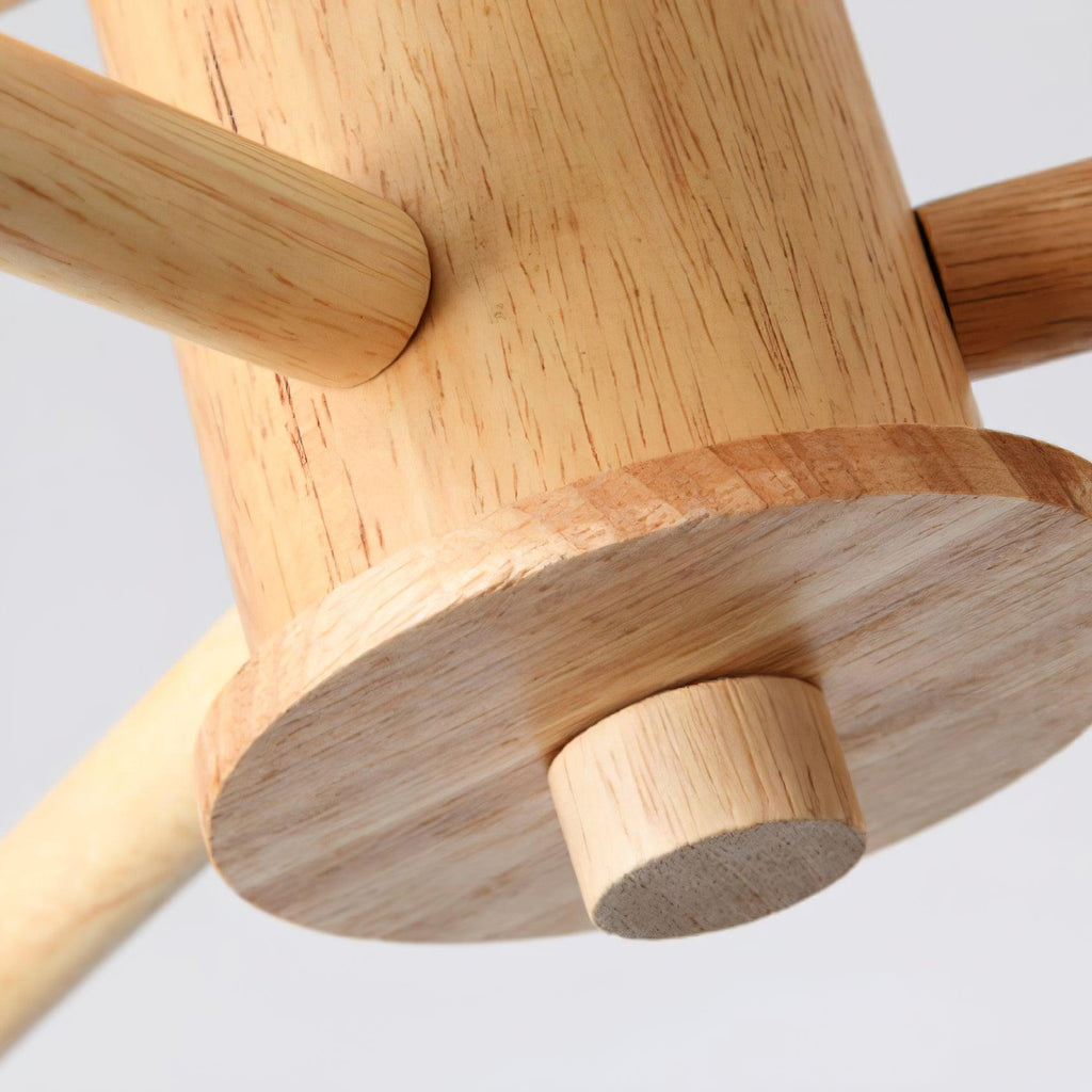 Lustra Chandelier en Bois Globe Minimaliste Naturel - Neutralighting