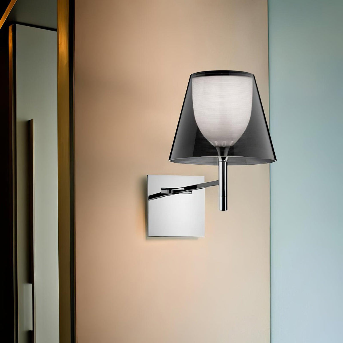 Orsore Applique Murale Tissu Prismatique Chromé - Neutralighting