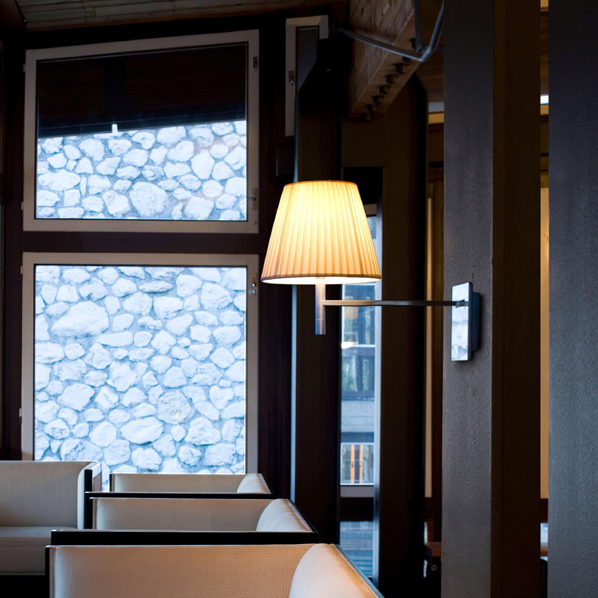 Orsore Applique Murale Tissu Prismatique Chromé - Neutralighting