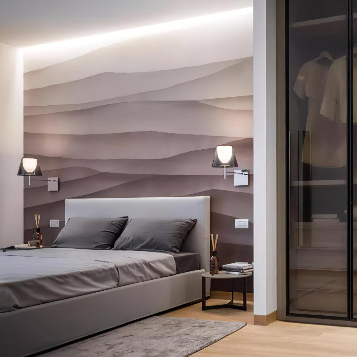Orsore Applique Murale Tissu Prismatique Chromé - Neutralighting