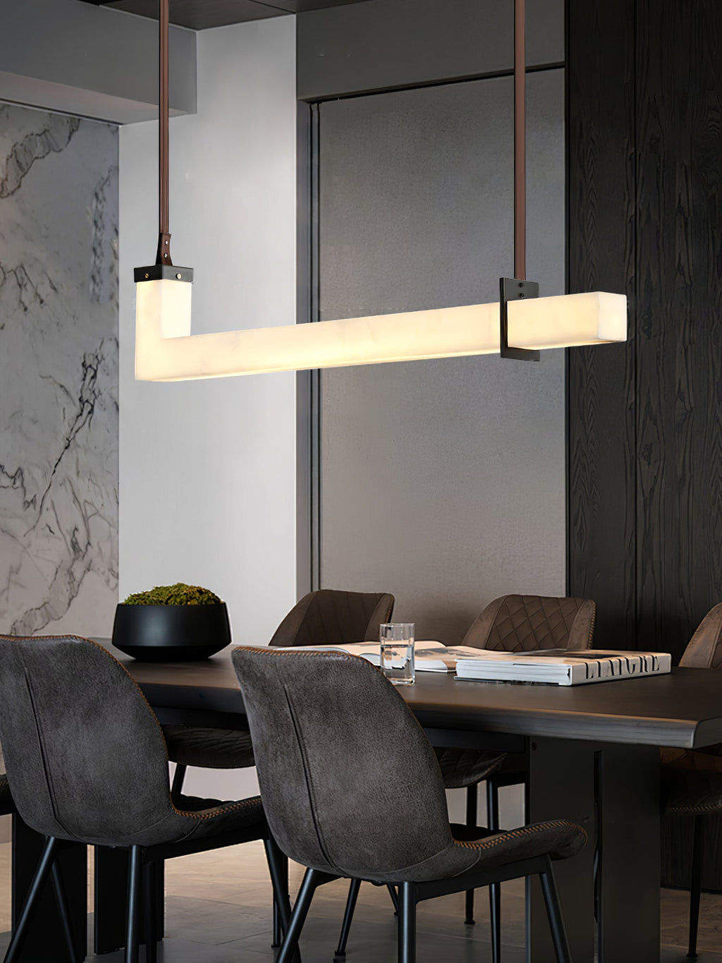 Astra Suspension Linéaire en Albâtre - Neutralighting