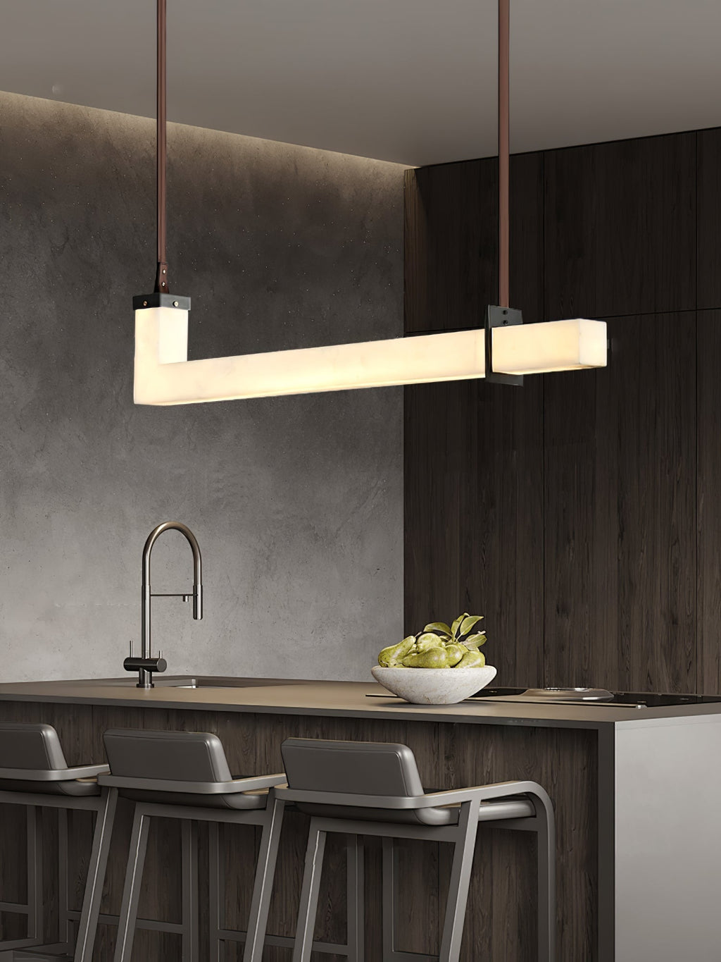 Astra Suspension Linéaire en Albâtre - Neutralighting