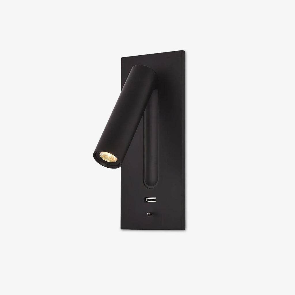 Aare Moderne Minimaliste Chevet USB Noir Luminaire Mural - Neutralighting