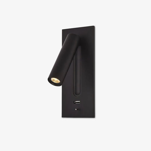 Aare Moderne Minimaliste Chevet USB Noir Luminaire Mural - Neutralighting