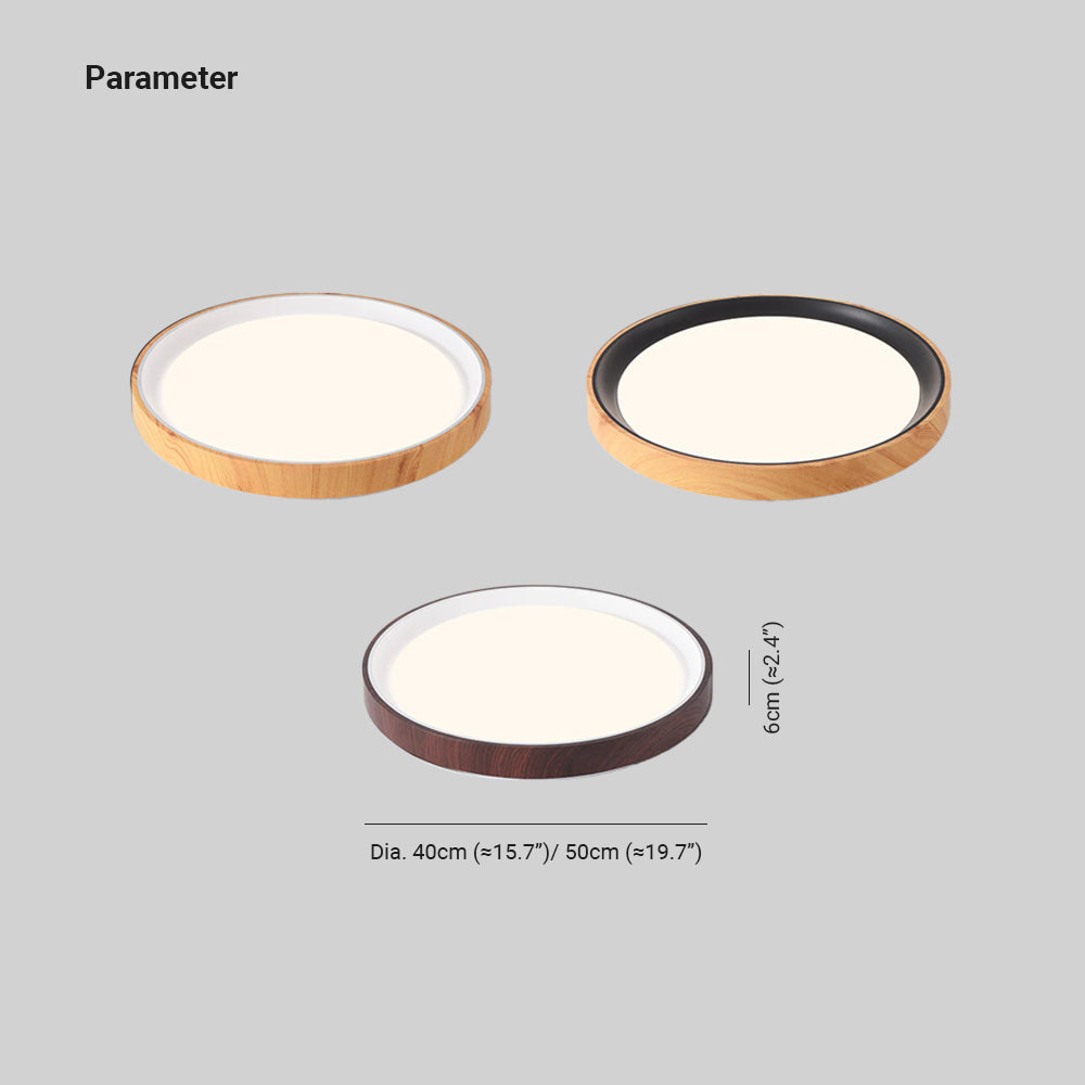 Arisha Moderne LED Plafonnier Blanc Bois Acrylique Salle De Bain - Neutralighting