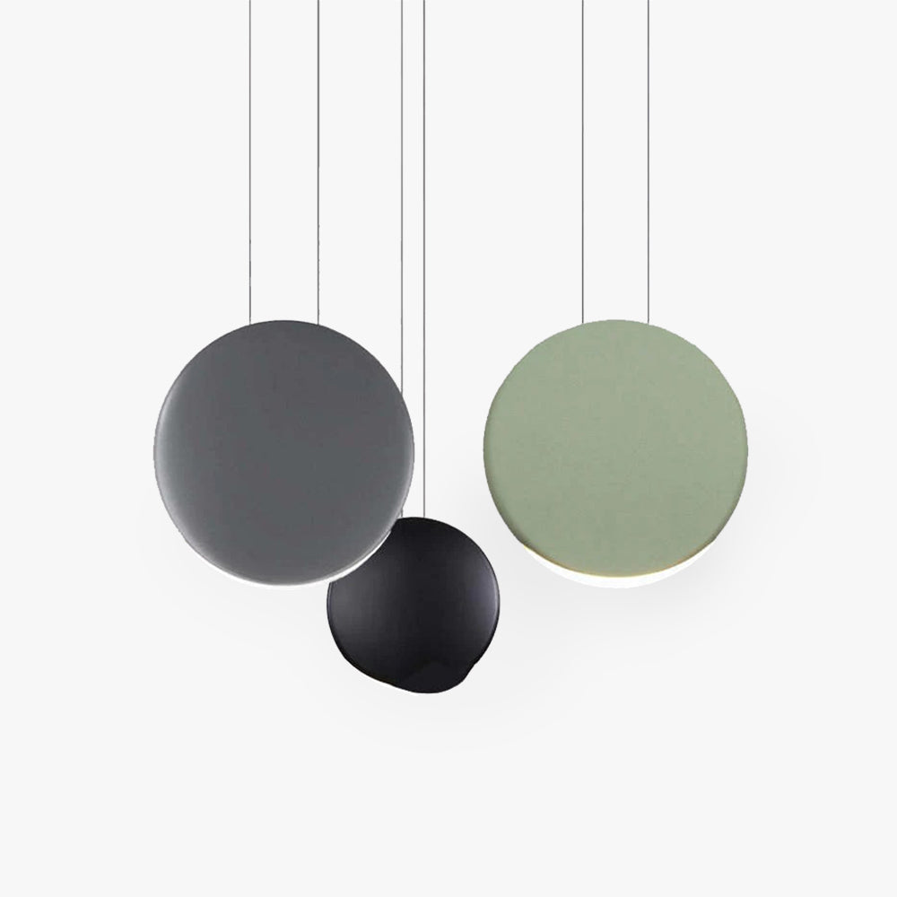 Valentina Suspension Ronde Simple, Métal/Résine, Noir/Vert/Brun/Gris/Blanc, Chambre à Coucher/Bureau - Neutralighting