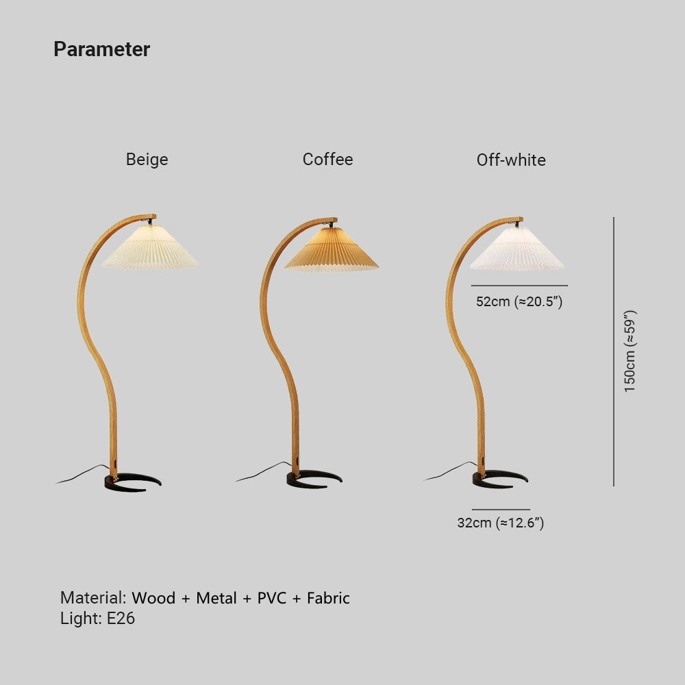 Muto Design LED Lampadaire Métal/Bois Chambre/Salon Intérieur - Neutralighting